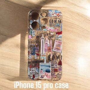 iPhone 15 Pro Case - Multicolor City Design